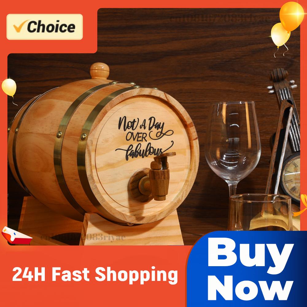 Wine Beer Tequila - 3L Oymalı Viski Fıçısı, Standlı Tıpa