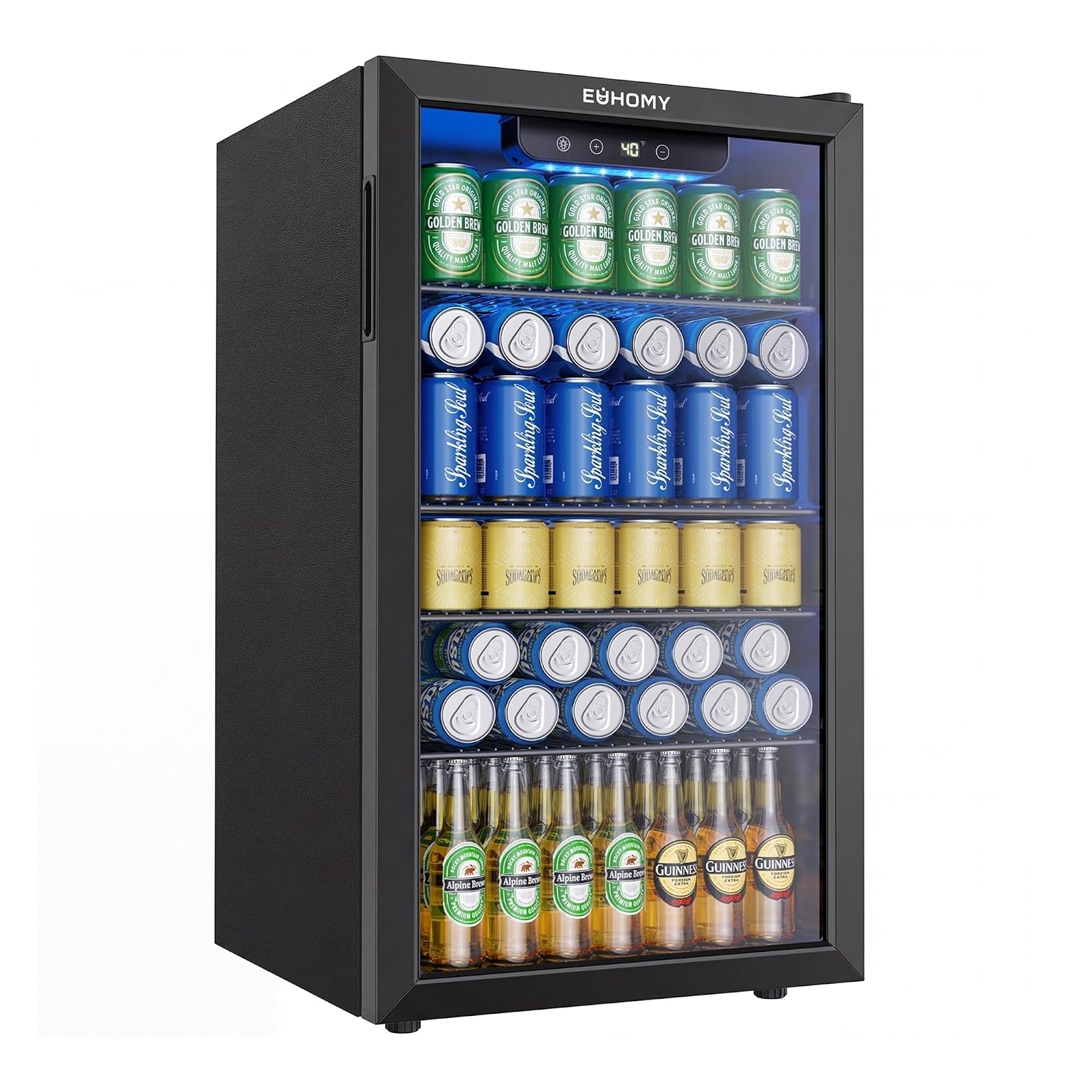 Wine Beer Mini Fridge - 130 Kutu Kapasiteli Mini Buzdolabı, Cam