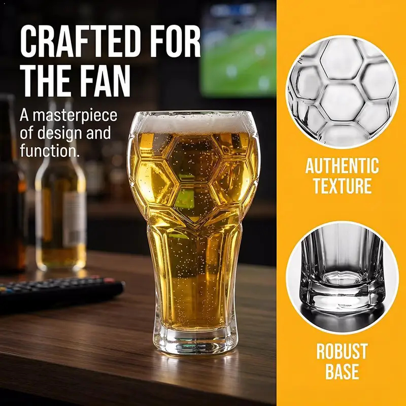 Wine Beer Tequila - 1/2 adet 600 ML Futbol Bira